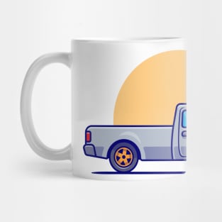 Pick Up Car Cartoon Illustration Mug